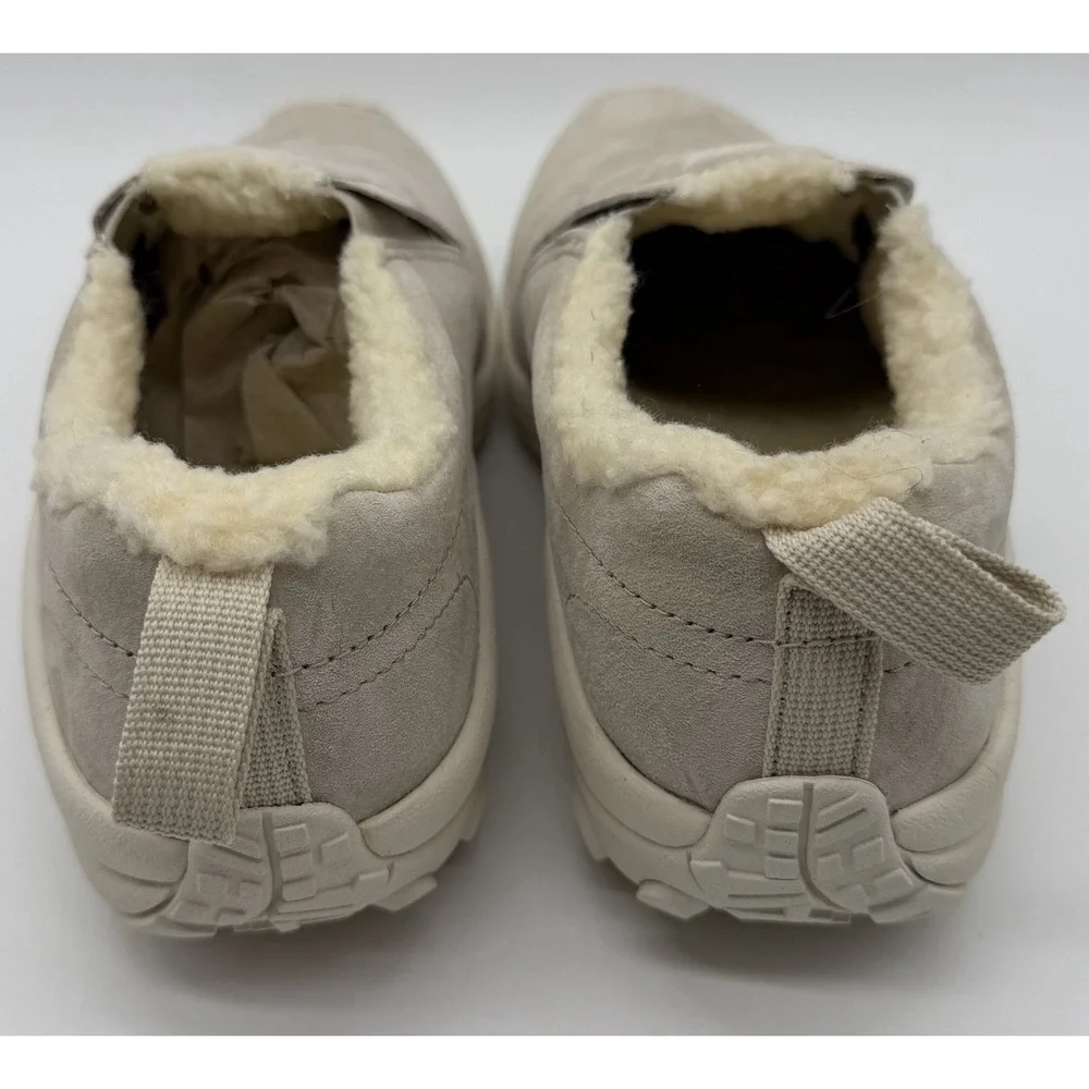Merrell Womens 8.5 J004628 Suede Shearling Lined Slip On Shoes Beige Casual